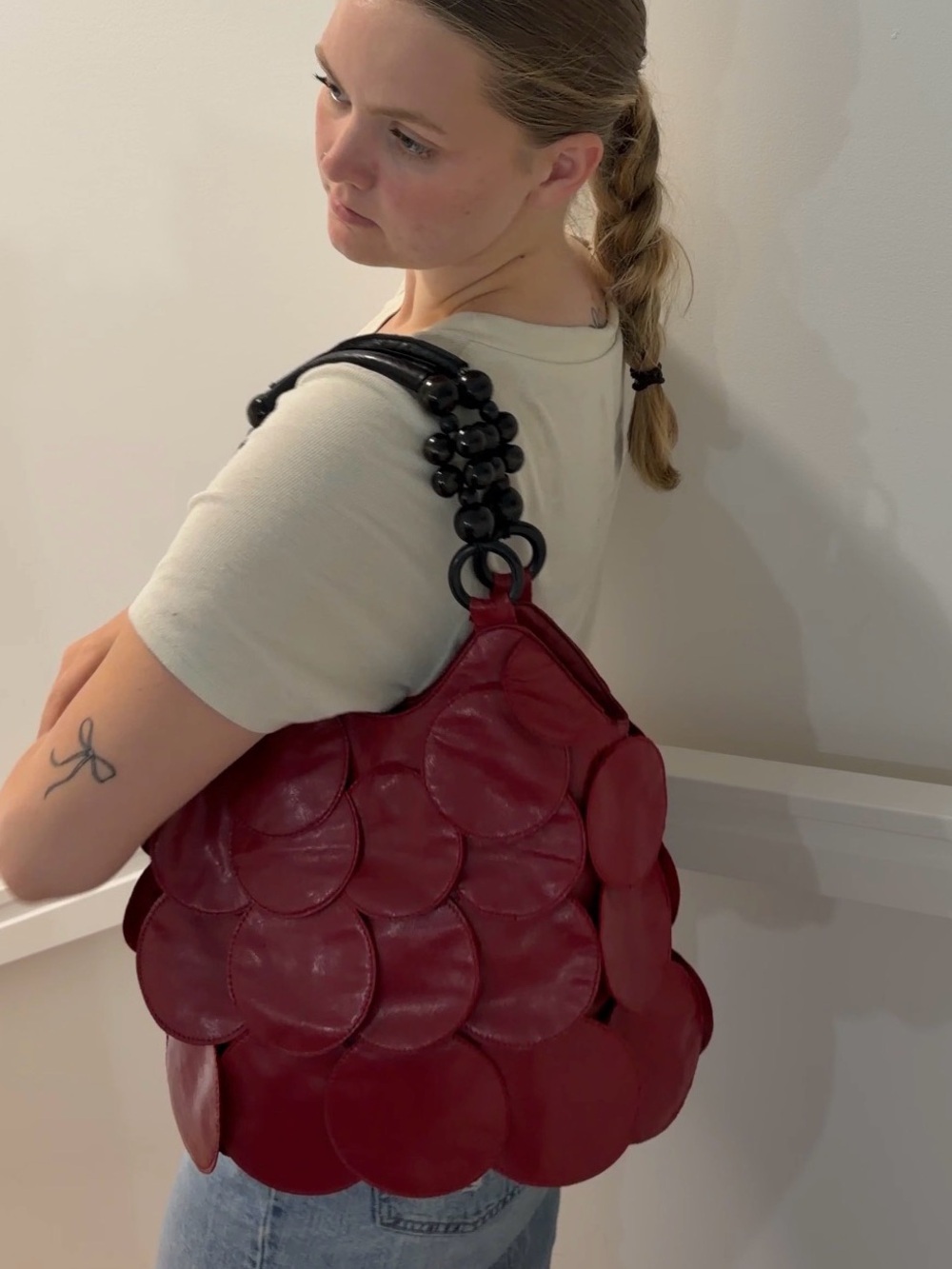 Y2k vintage inspired red statement bag